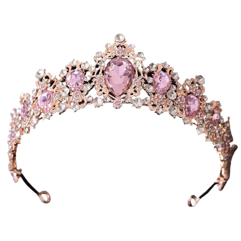 light-luxury-crystal-crown-bridal-headdress-luxury-pink-birthday-mitzvah-crown