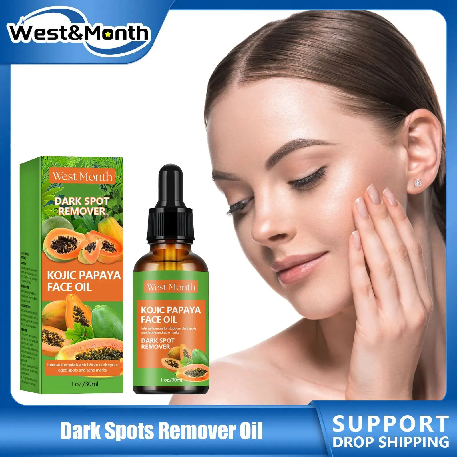 Dark Spots Remover Whitening Freckles Remove Acne Melasma Fade Melanin Pigmentation Shrink Pores Brightening Acne Treatment Oil