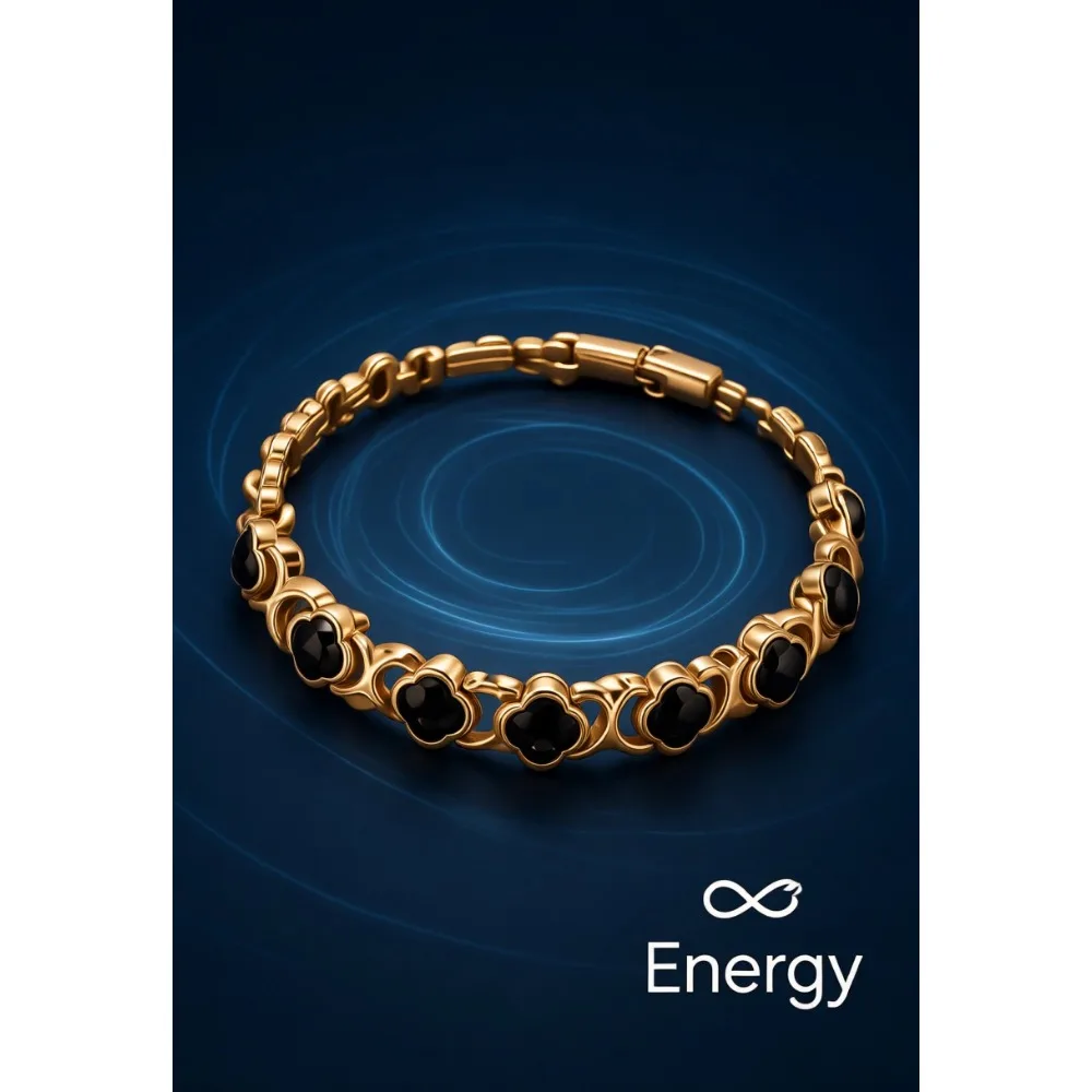 

Магнитный браслет из чистой меди для женщин, с неодимовыми магнитами, для снятия боли, с кубическим цирконием, регулируемый, дизайн в виде клевера