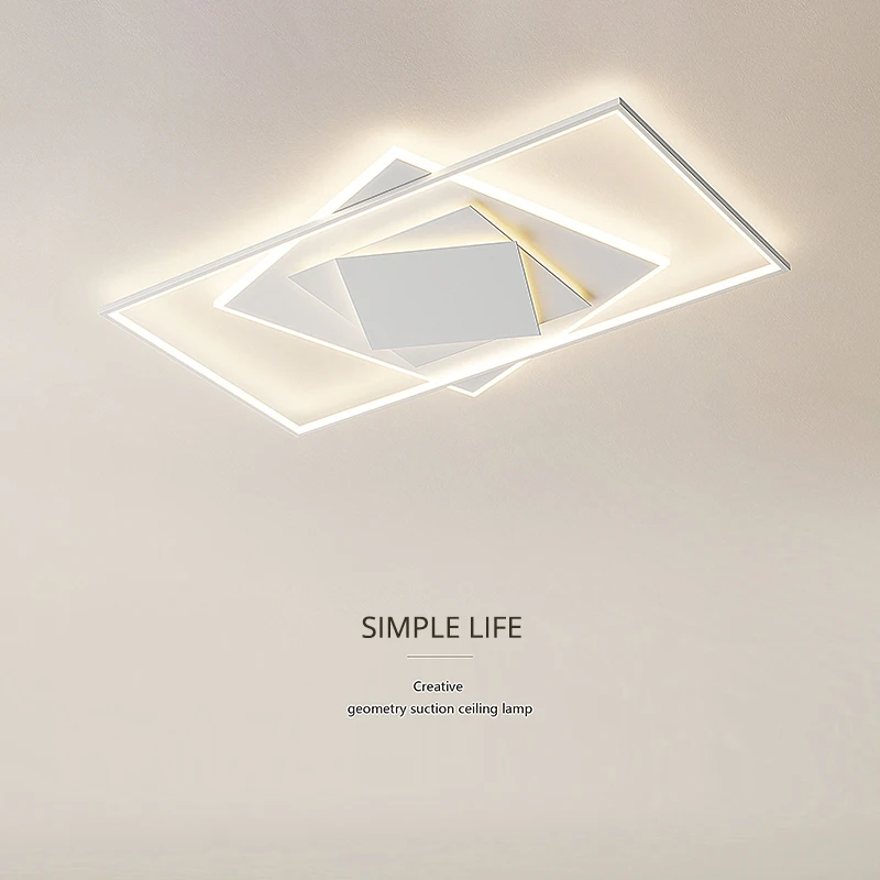 

Minimalist Living Room Light Rectangular Geometric Modern Minimalist Atmosphere Bedroom Round Thin Section Led Ceiling Lights