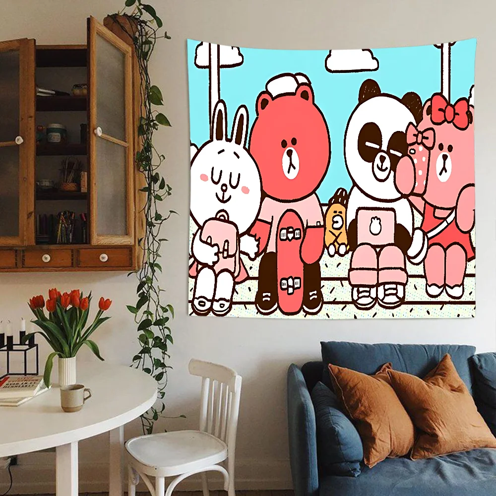 

Cute L-LINE F-FRIENDS Anmie Cute Backdrop Photography Background For Kids Birthday Party Decorations