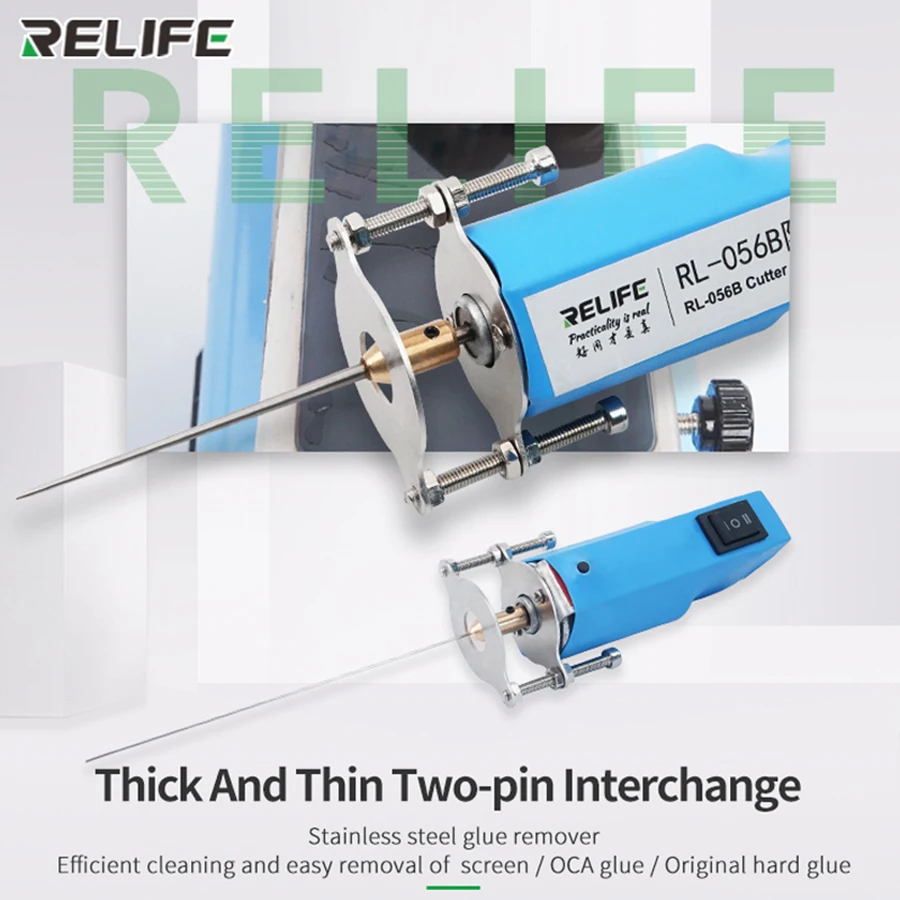 Relife RL-056B 2 in 1 LCD Screen Glue Remover and Cutter for LCD OLED Screen Glue  Phone Screen Cutting Machine Remover