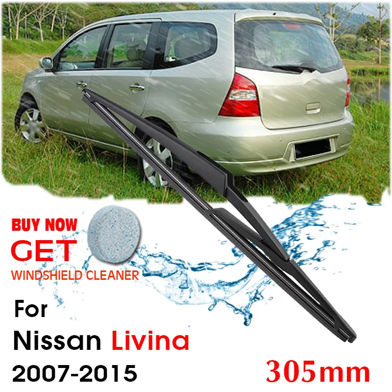 

Car Wiper Blade Rear Back Window Windscreen Windshield Wipers For Nissan Livina Hatchback 305 mm 2007-2015 Auto Accessories