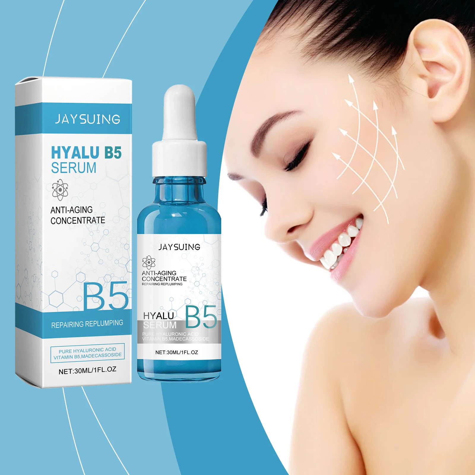 Jaysuing B5 Essence Serum for Firming and Tender Skin, Enhancing Skin Elasticity and Reducing Dryness and Roughness