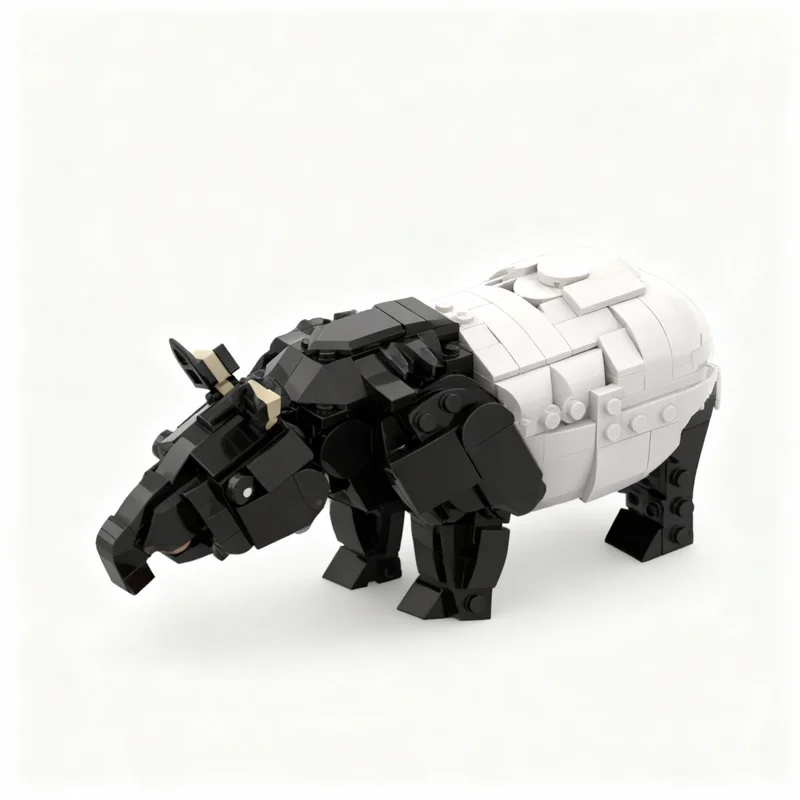 

435PCS MOC Creative Model Malayan Tapir Custom Building Blocks Architecture DIY Assembly Display Gift Collectible Building Set