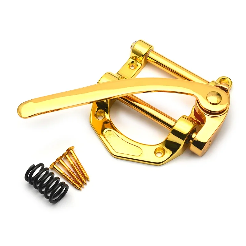 

Guitar Tremolo Tailpiece Vibrato Bridge Compatible with SG LP Flat Top Electric Guitar Parts Replacement Gold