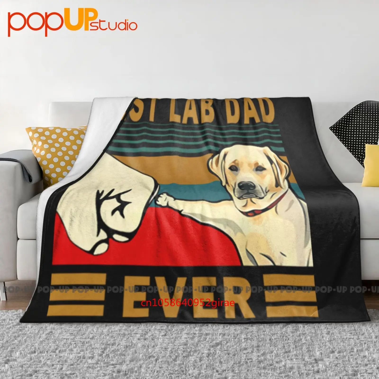 Best Lab Dad Ever Labrador Dad Dog Lover Ultra-Soft Blanket Quilt Winter Sofa Cover Bed Covers