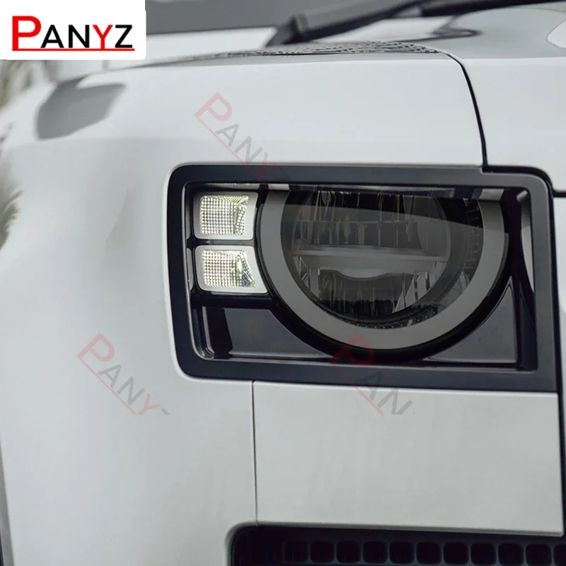 

Car Headlight Tint Smoked Black Protective Film TPU Sticker For Land Rover Defender L663 110 90 2020 2021