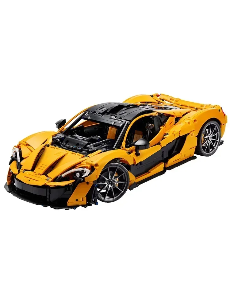 Gele Geassembleerde Sportwagen 1:8 42172 Bouwstenen Sets Compatibel met Lego-delen Geschikt voor Kerstcadeaus 3893 st. - afbeelding 2