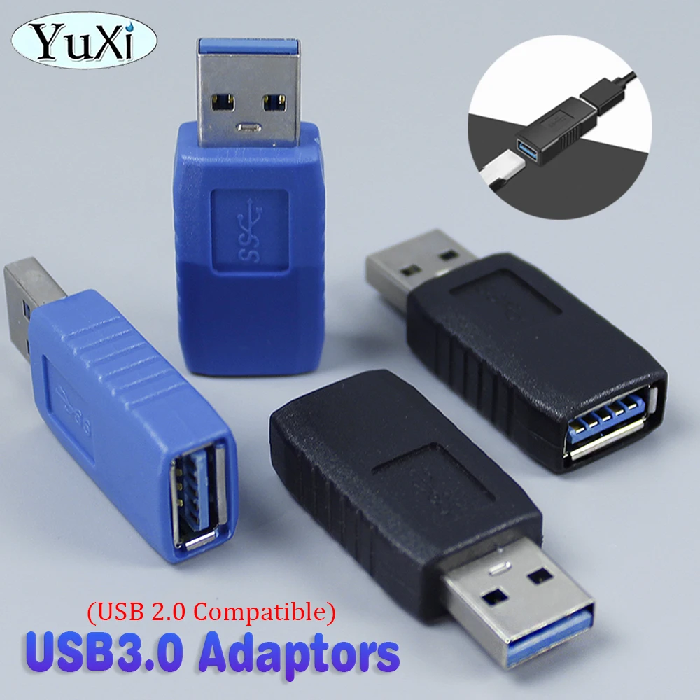 1Pcs USB 3.0 Connector USB to USB Adapter Male to Female USB 2.0 Converter SSD HDD Cable Extender 5Gbps USB 3.0 Extension Plug