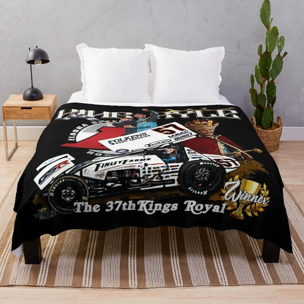 KING KYLE, The 37th Kings Royal Winner Kyle Larson Throw Blanket Large Decorative Sofa Blankets