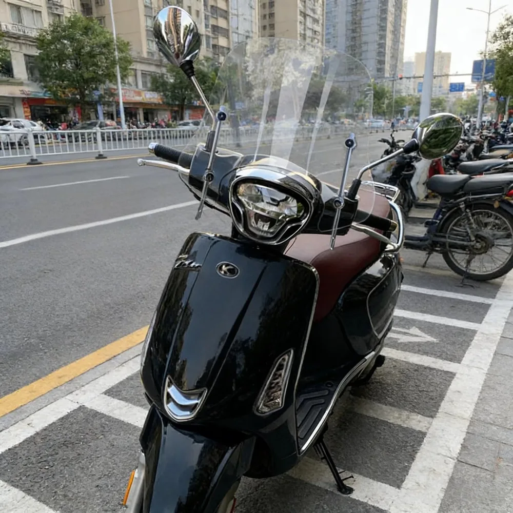 For Kymco Like 150 Modified Heightened Windshield with Hand Guard Parabrisas Parabrezza Moto Accesorios Paramani Parts