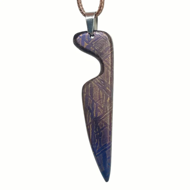 Genuine Muonionalusta Meteorite Oval Pendant Men's Fashion Jewelry LK368