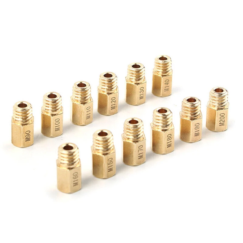 CITALL 12pcs Carburetor Main Jets Nozzle Set Fit for Mikuni VM TMX TM24-8001 TM32-1 TM34-2 TM36-2 TM38-101 Flat Slide 90# 100#