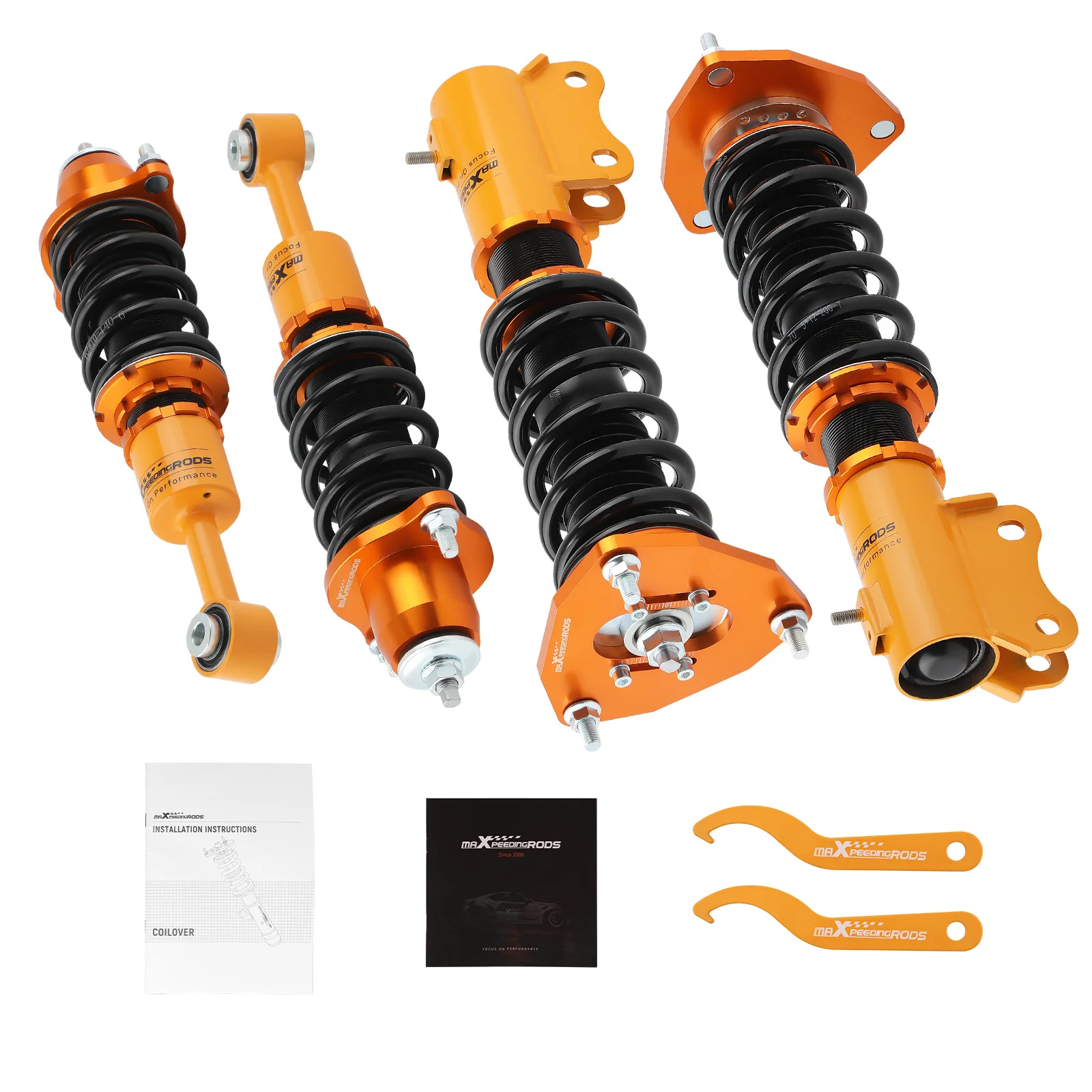 Kit de resorte helicoidal de suspensión delantera + trasera para Mitsubishi Lancer CS6A /CS7A FWD Coilovers resortes puntales amortiguadores