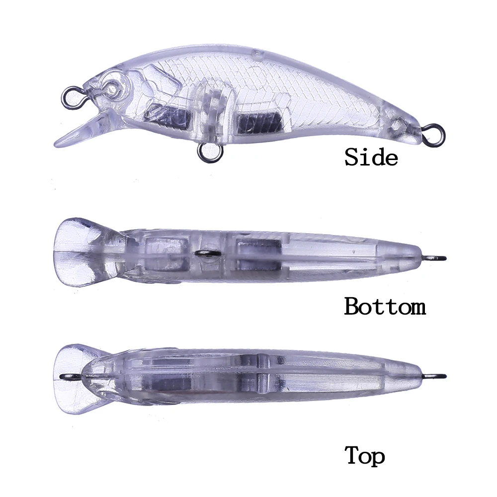 Imagem -03 - Huang-sem Pintura Blanks Isca Mergulhador Raso Silent Mini Minnow Faça Você Mesmo Fishing Lure Combater Handmade Artificial 50 mm 3g 20 Pcs