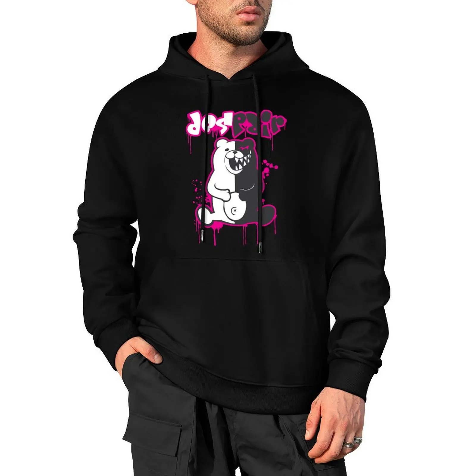 

Danganronpa: Monokuma - Despair (Pink) Pullover Hoodie winter clothes men wear men's oversize hoodie