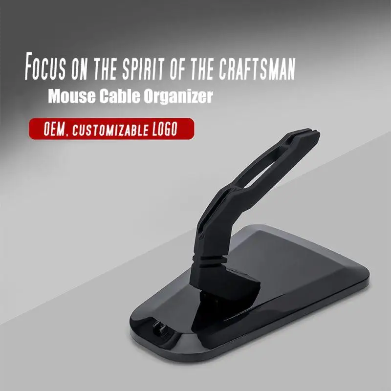 203B Desktop Wire Cable Muis Bungee Cord Clip Holder Line Fixer Zwart