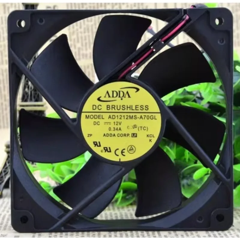 

Original New Fan for ADDA 12025 DC12V 0.34A AD1212MS-A70GL 12CM 120*120*25mm