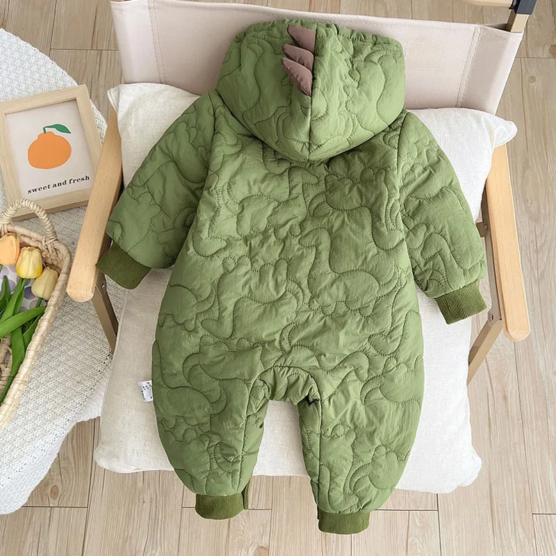 IYEAL الشتاء طفل دافئ الصوف سميكة بذلة الاطفال وزرة طفل الفتيات الفتيان مقنعين بذلة لحديثي الولادة السروال القصير #4