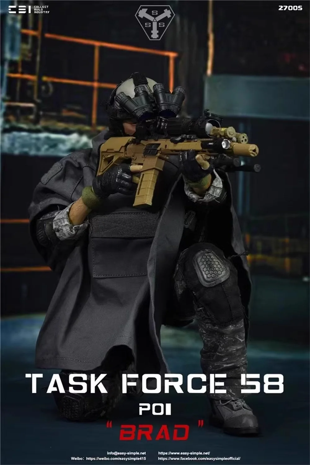 EASY&SIMPLE ES CBI 1/6 27005 Figurka Akcji Man Guy Operation 58 PO1 Pełny Zestaw Ruchome Elementy Dla Fanów Kolekcjonistów