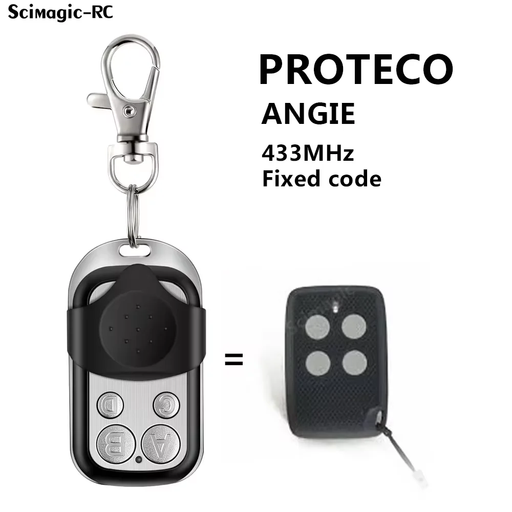 

For PROTECO ANGIE Garage Remote Control 433.92MHz Fixed Code Gate Opener Command Transmitter Keychain