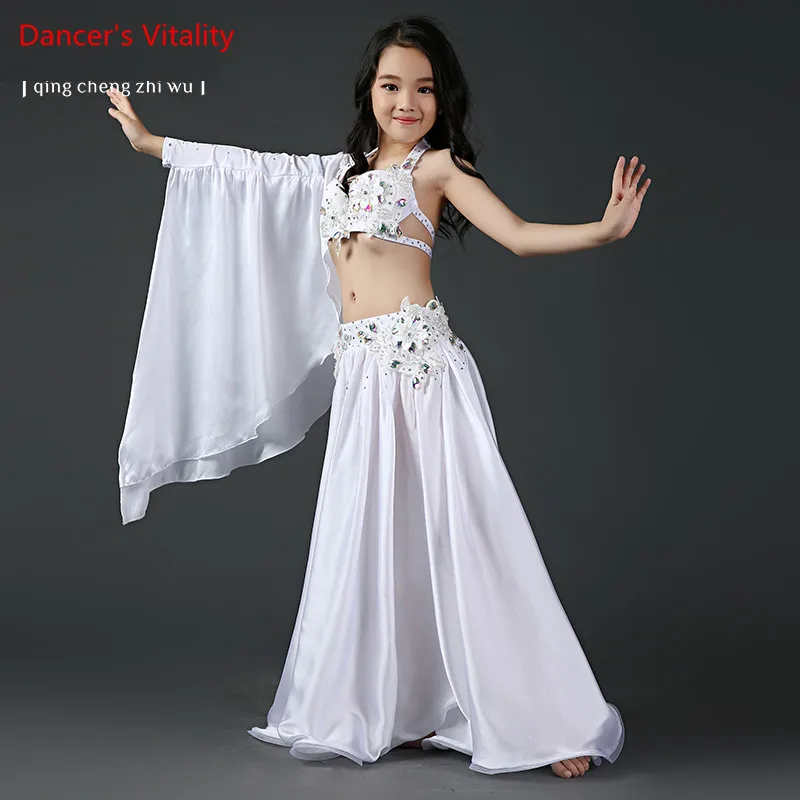 Luxury High Quality Bellydance Costumes Kid Girls Belly Dance Stage Competition Performance bra Top + Skirt 2pcs/set