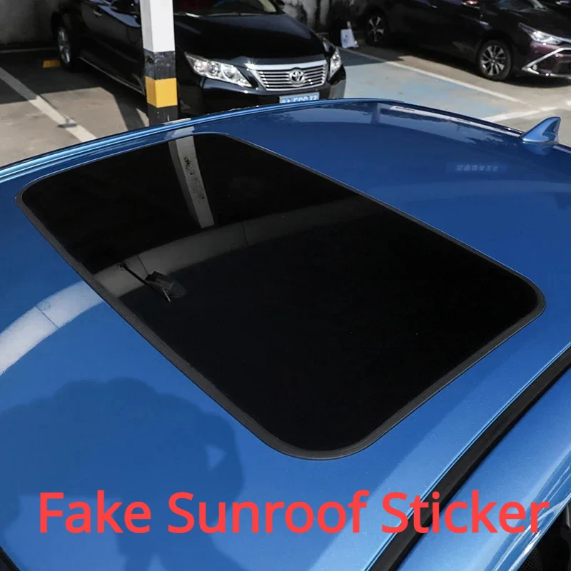 

Universal Simulation PVC Glossy Car Sunroof Cover Imitation False PVC Roof Vinyl Film Panoramic Protective Stickers Car-styling