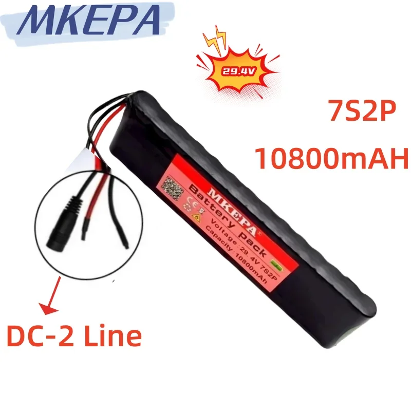 29.4V 10800mAH18650 lithium-ion battery 7s2p 29.4V 10.8A lithium-ion battery durable and free of charge for transportation