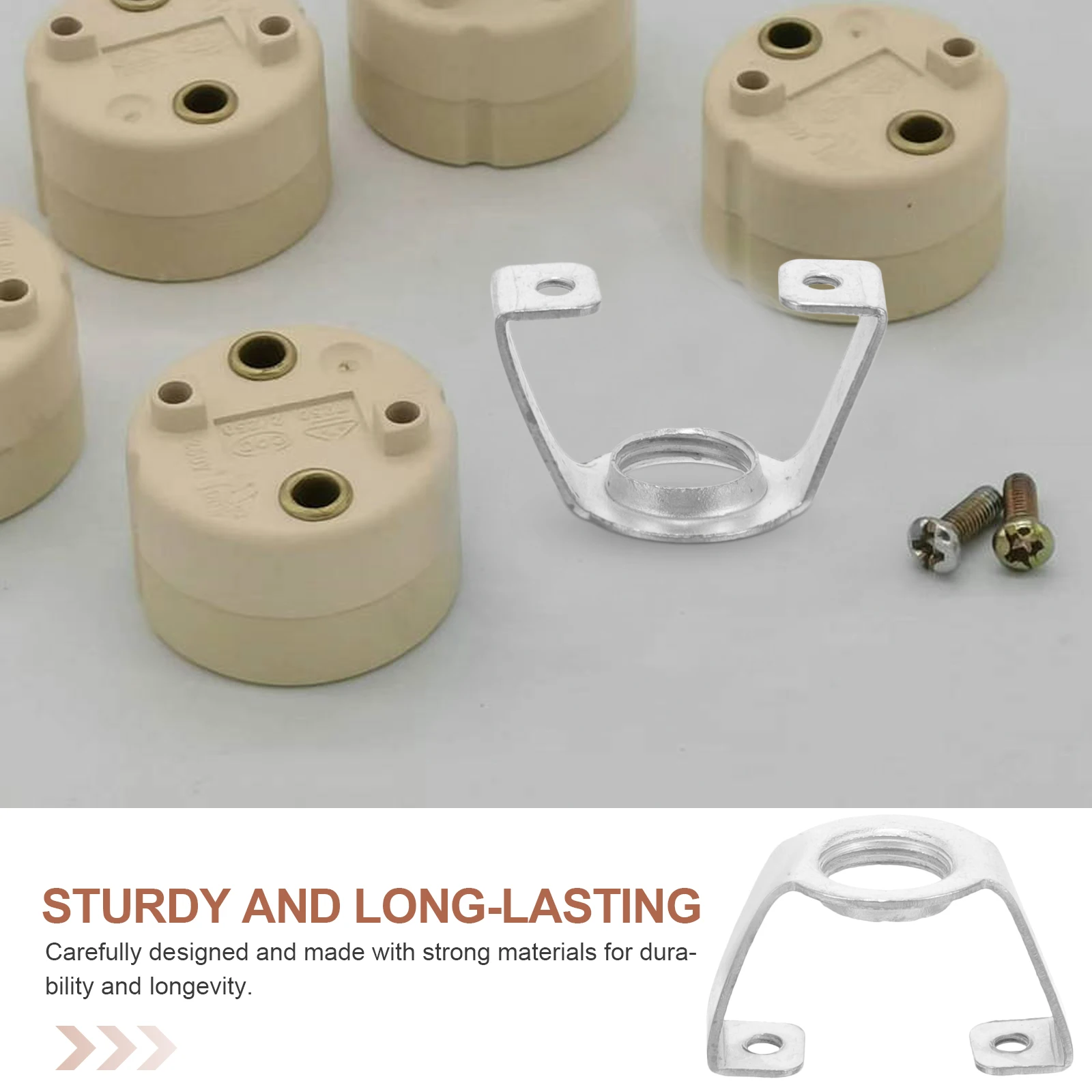 

20Pcs Lamp Bracket Heavy-Duty Lamp Head Part for Lighting Fixture Accessories Reliable Replacement Use Simple Installation