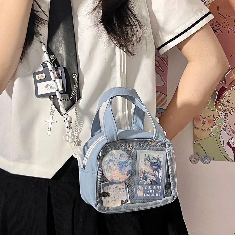Japanese Harajuku Mini Crossbody Bags Women Transparent Clear Itabag Small Kawaii Purses and Handbags Girls Shoulder Bag Ita Bag