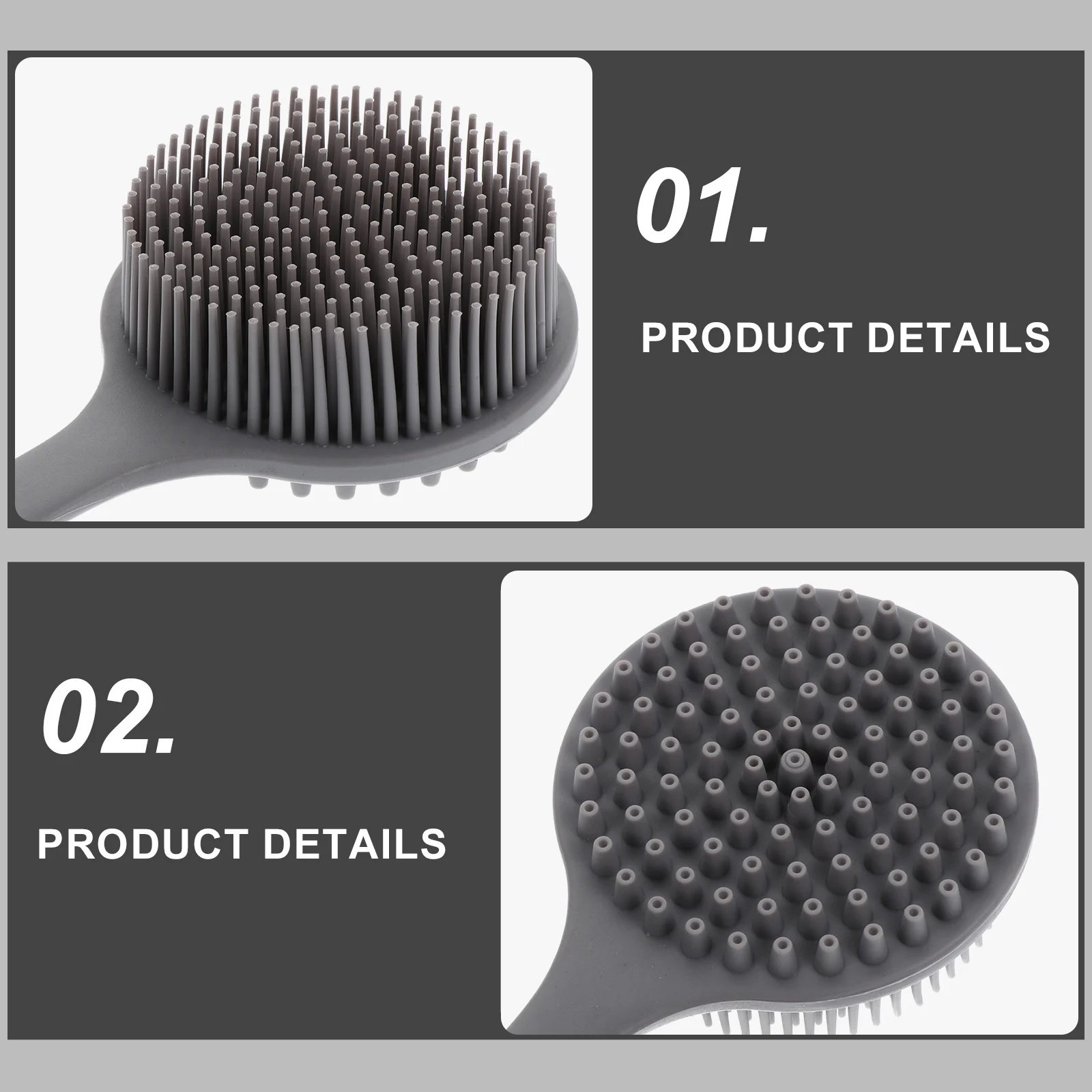 مقبض طويل فرشاة تنظيف الجسم 37 سنتيمتر سيليكون الخشن حمام الغسيل للاستحمام الظهر تنظيف إزالة السيلوليت تدليك فرشاة #4