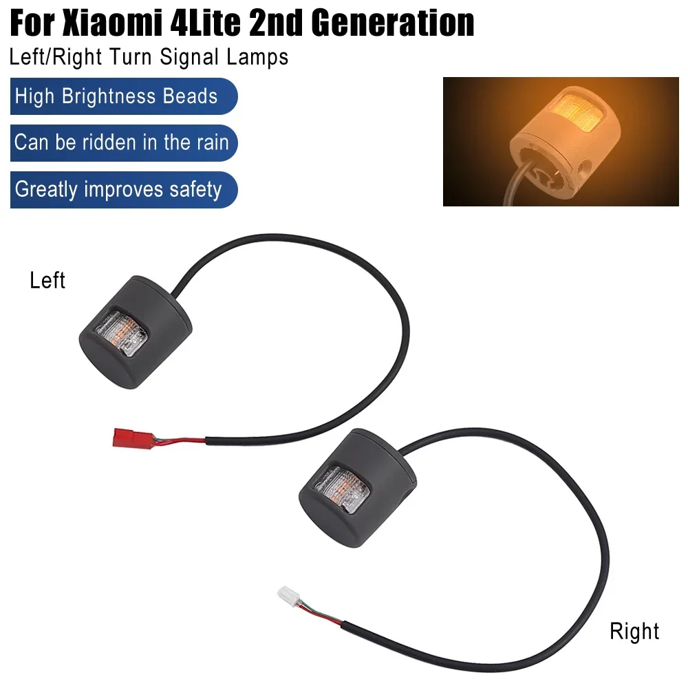

Поворотный фонарь для электрического скутера для Xiaomi 4 Lite (2-го поколения), ручка самоката, хвост, левый или правый указатель поворота, детали защитных фонарей