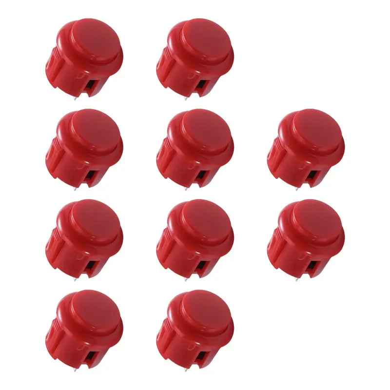 ABJF-Arcade Push Button Switch 24Mm Push Button Game Coin Start Switch Circle Buttons Micro Switch For Arcade DIY Kit