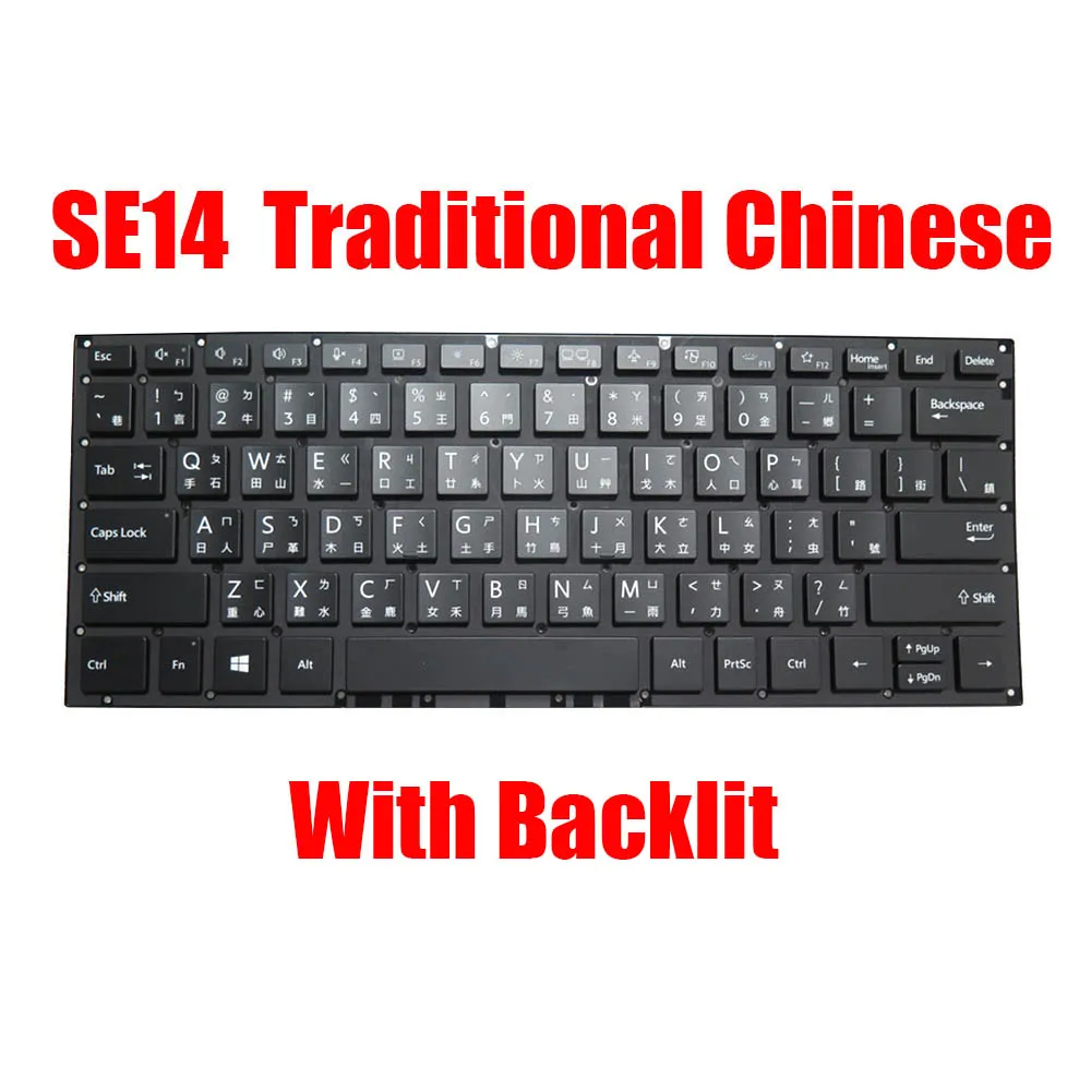 

TW Laptop Keyboard For VAIO SE14 NP14V1TW NP14V3TW Traditional Chinese Black New