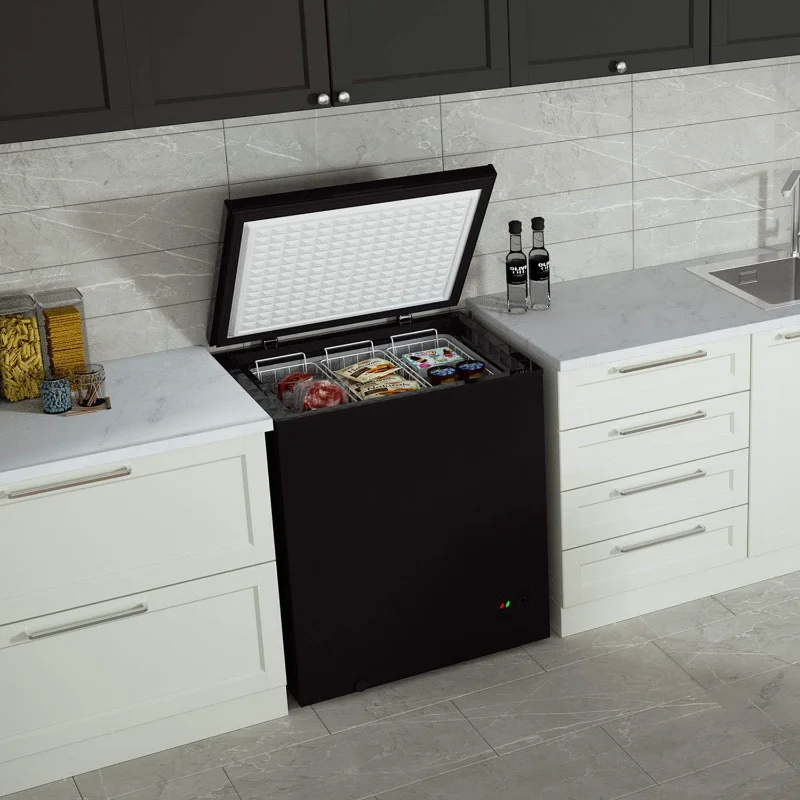 فريزر Northair Chest - 5 قدم مكعب مع 3 سلال قابلة للإزالة - يصل إلى صندوق الفريزر، فريزر مدمج هادئ، 7 درجات حرارة