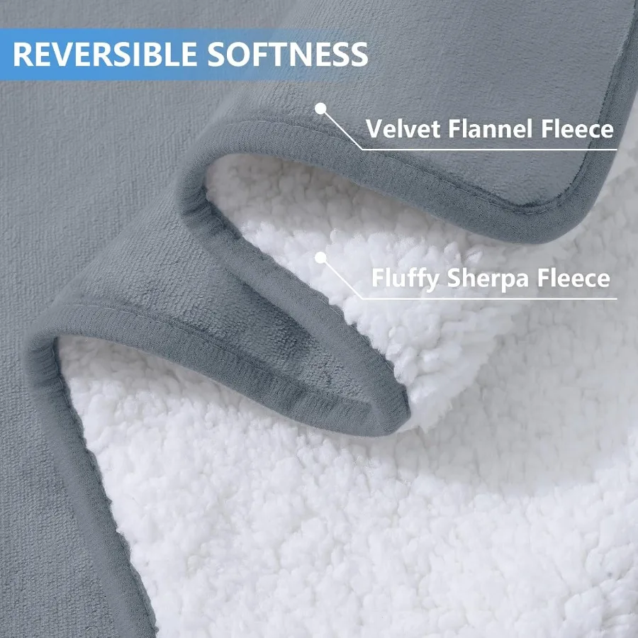 Waterproof Dog Bed Blanket Leakproof Pet Throw Blanket for Bed Couch Sofa Reversible Sherpa Fleece Furniture Protector Cover fo