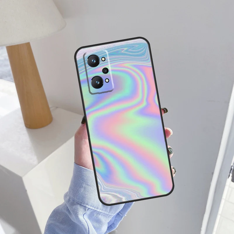 Holographic Iridescence For Realme 10 Pro Plus C55 C35 C33 C31 C30 C21Y GT Neo 5 OnePlus 11 Nord 3 2T CE 2 Lite Case