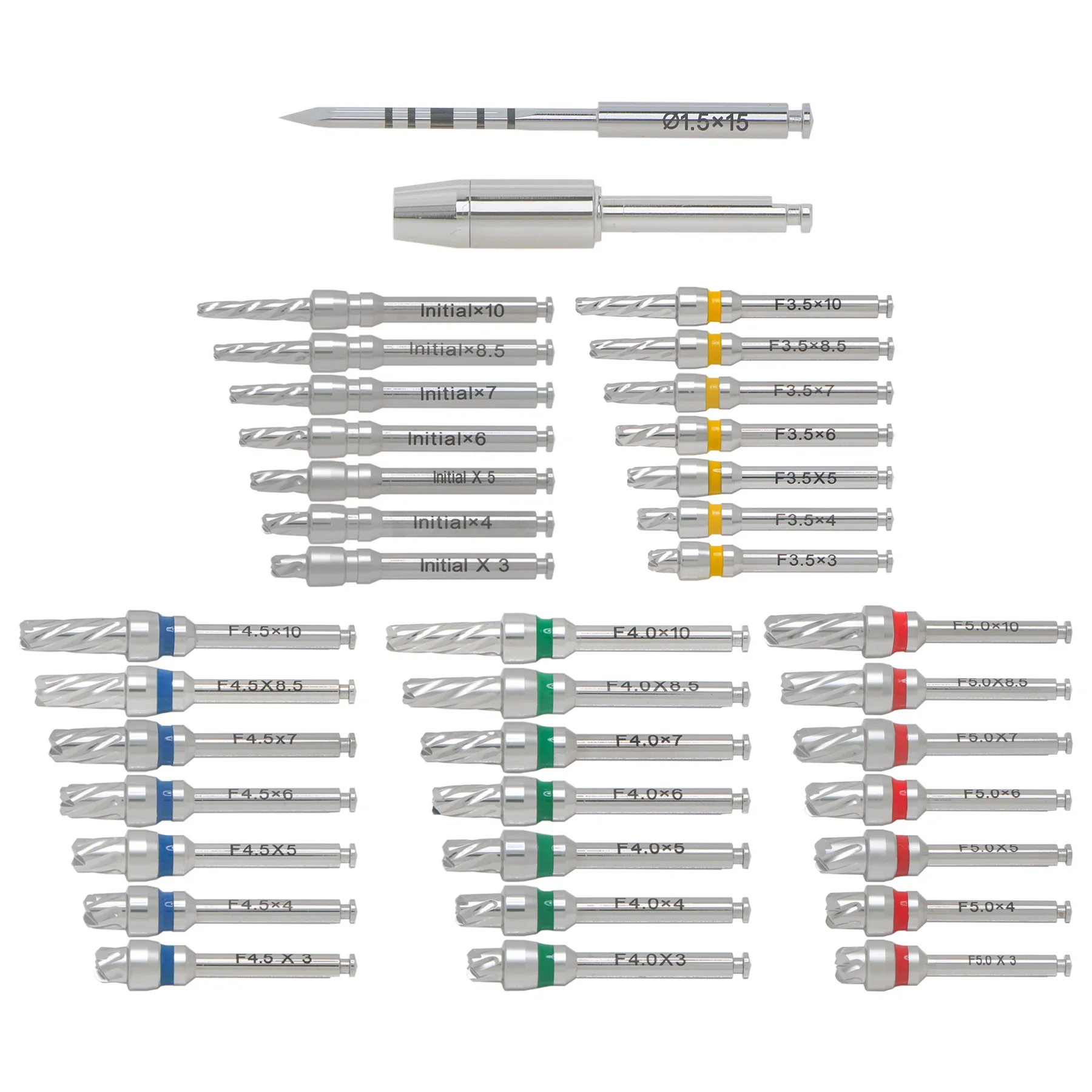 Dental HBCK Bone Compaction Kit Fit Hiossen For Sinus Lift Drills Implant Kit 37Pcs/1Set