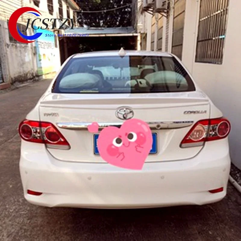 For TOYOTA Corolla Spoiler 2006-2013 Corolla spoiler High Quality ABS Material Car Rear Wing Primer Color Rear Spoiler