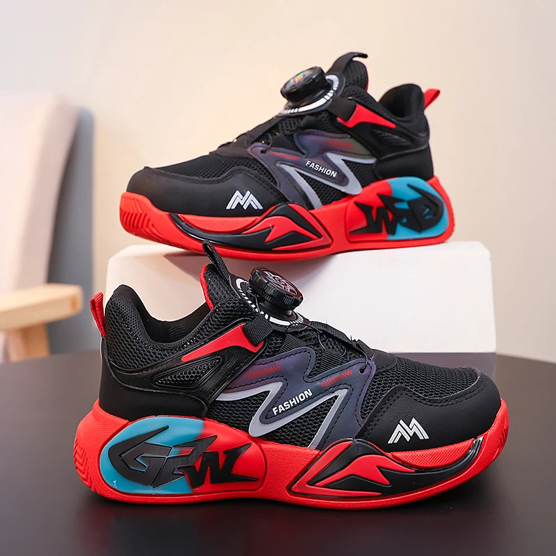 

Childrens Tennis Shoes Boys School Running Exercise Anti Slip Cushioning Sports Shoes 2026 New Lightweight Leather Casual Shoes