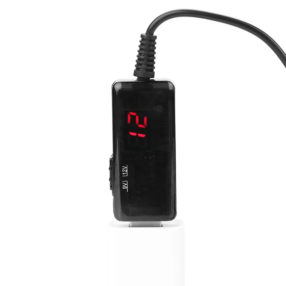 

​DC 5V to 9V 12V​ ​USB Boost Converter Cable​ ​5.5x2.1mm Jack​ ​With LED Display​ USB Step-up Cable​ ​3.5x1.35mm Connector​