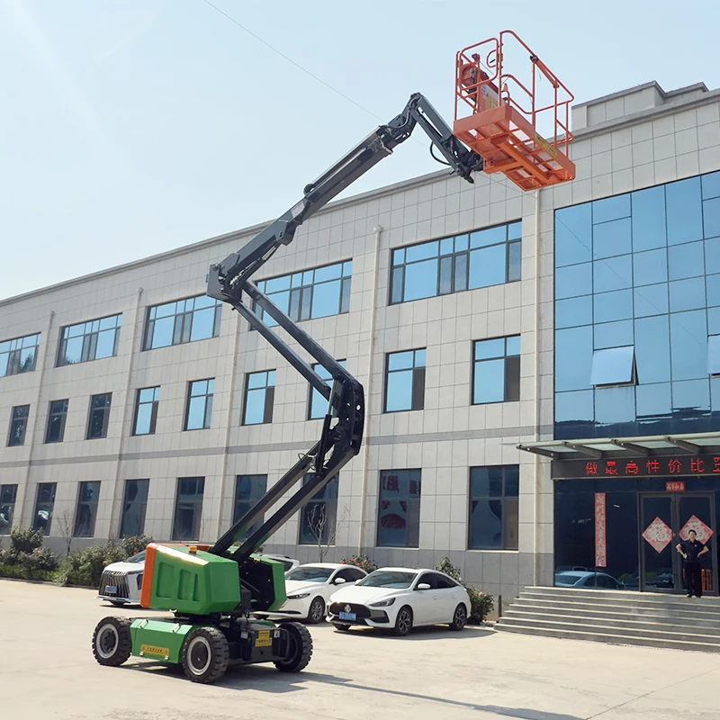 Customize Electric Hydraulic Articulating Arm Elevator Factory Price Man Lift with Curved Boom High Visibility Product