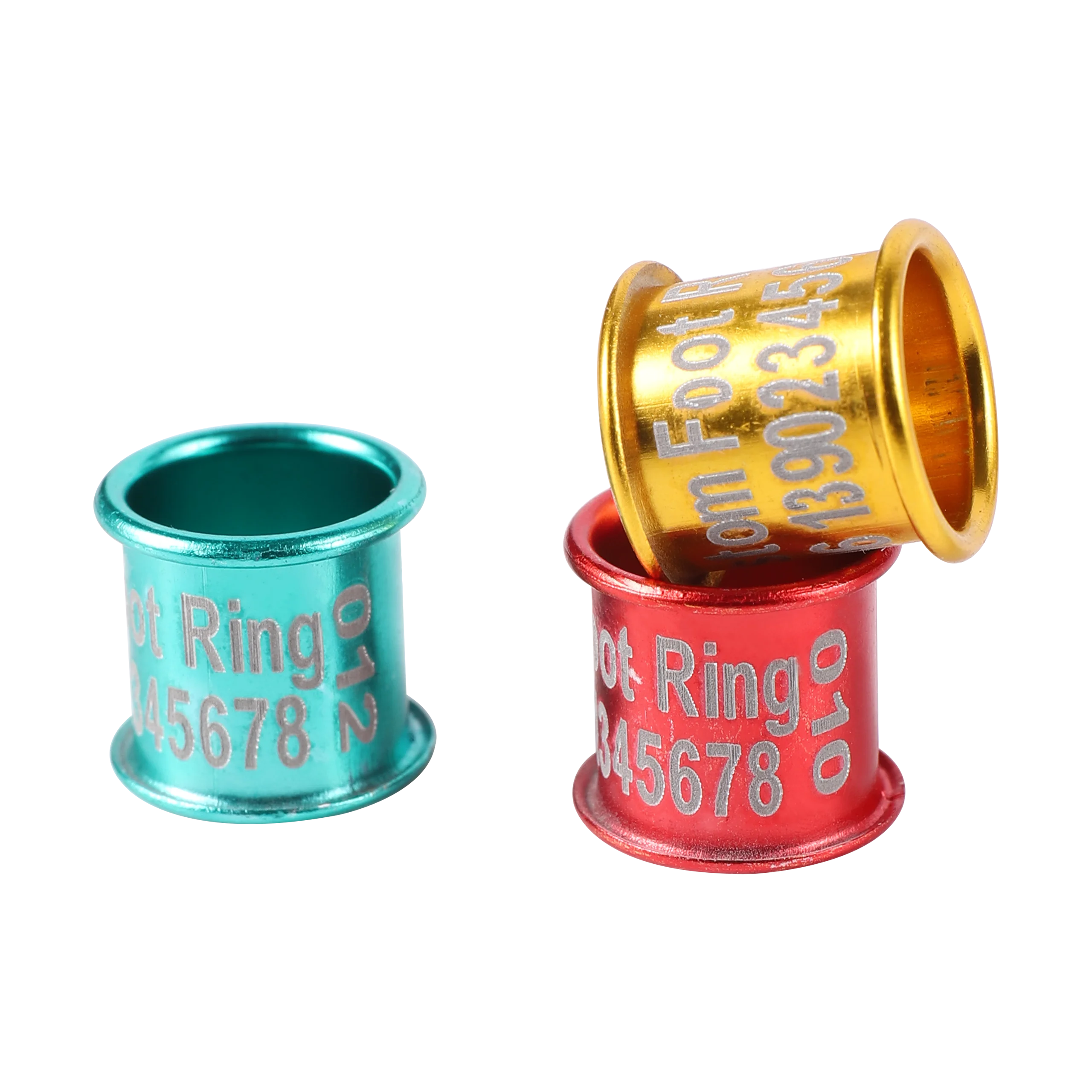 Fai da te di alta qualità personalizzato in alluminio uccello piede anello ID 8mm piccione pappagallo anello piede corsa piccione addestramento