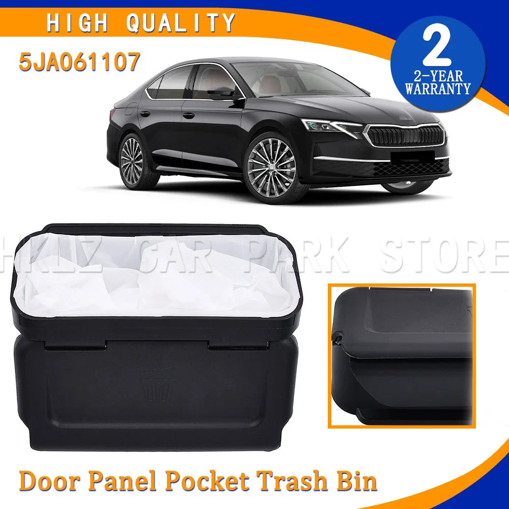 Front Door Panel Pocket Bin Insert Black For Skoda Fabia Octavia Kodiaq Superb 5JA061107 Storage Add On Part