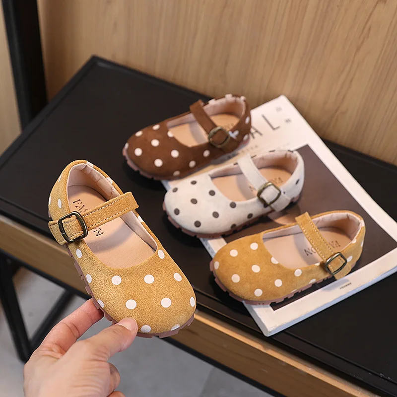 Girls Leather Shoes 2025 Autumn New Style Child Flat Bottomed Leather Shoe Casual Retro Girls Princess Performance Leather Shoes