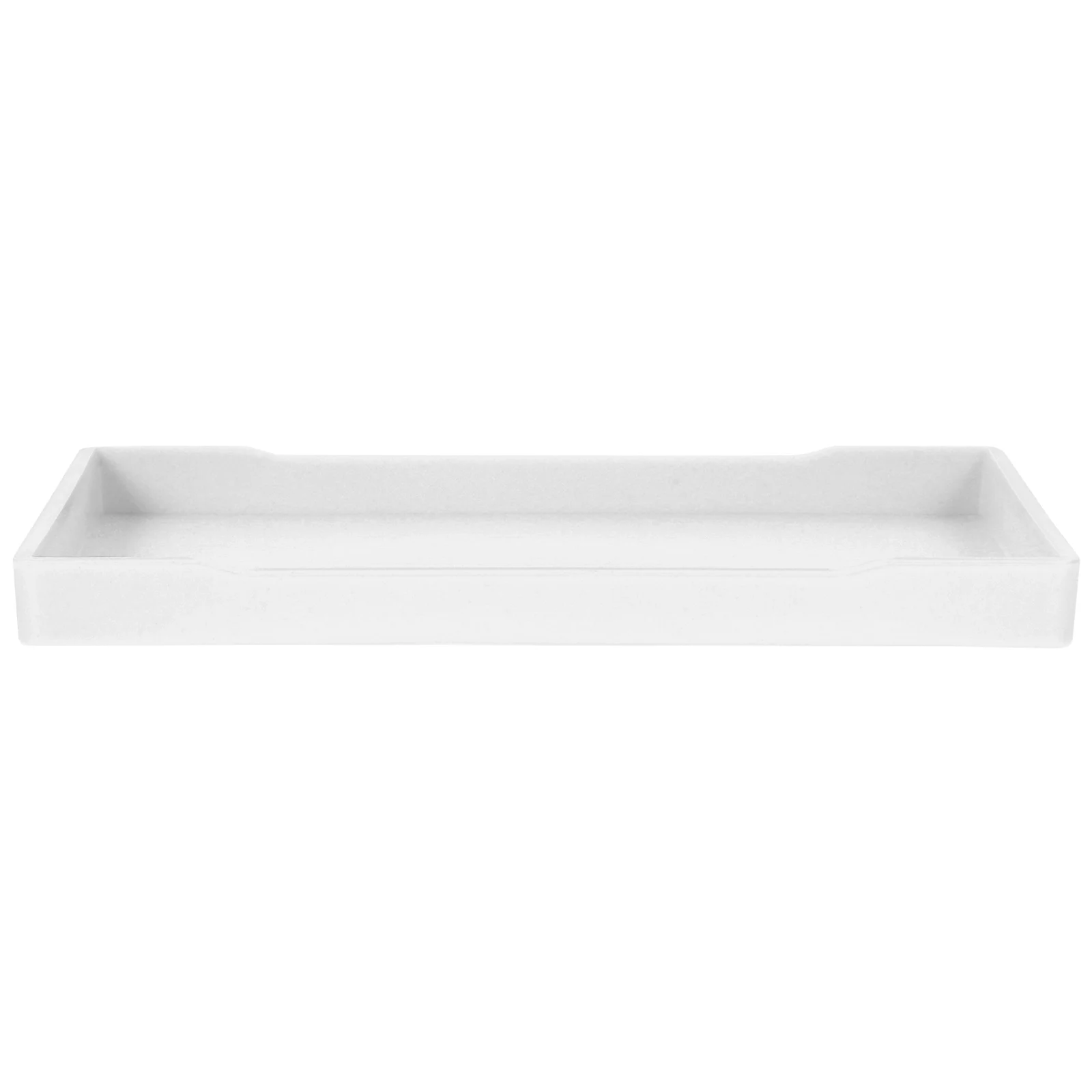 

Thickened Bathroom Tray White Wood Grain Melamine Counter Organizer Rectangle Shape Storage Bedroom Vanity Plate