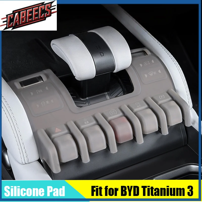 

Car Center Control Panel Silicone Pad Fit for Equation Leopard Titanium 3 2025 Gear Button Modification Car Interior Accessories