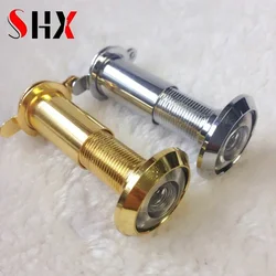 220-degree Wide-angle Peep Hole, Door Viewer with Cover, Security Door Eye Viewer, Optical Glass Lens, Adjustable Length