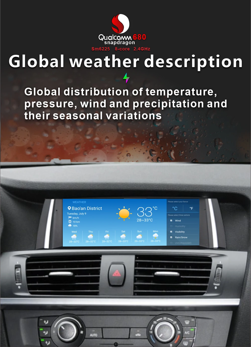 8.8-inch New Qualcomm 680 Android System Wireless Carplay AUTO For B M W X3 F25 X4 F26 Car Video Player GPS Navigation Bluetooth